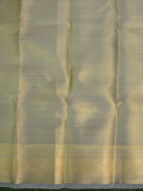 Banarasee Organza Mix Saree With Zari Border-Green