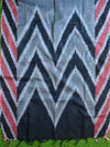 Bhagalpuri Ikkat Cotton Kameez With Dupatta & Bottom-Black