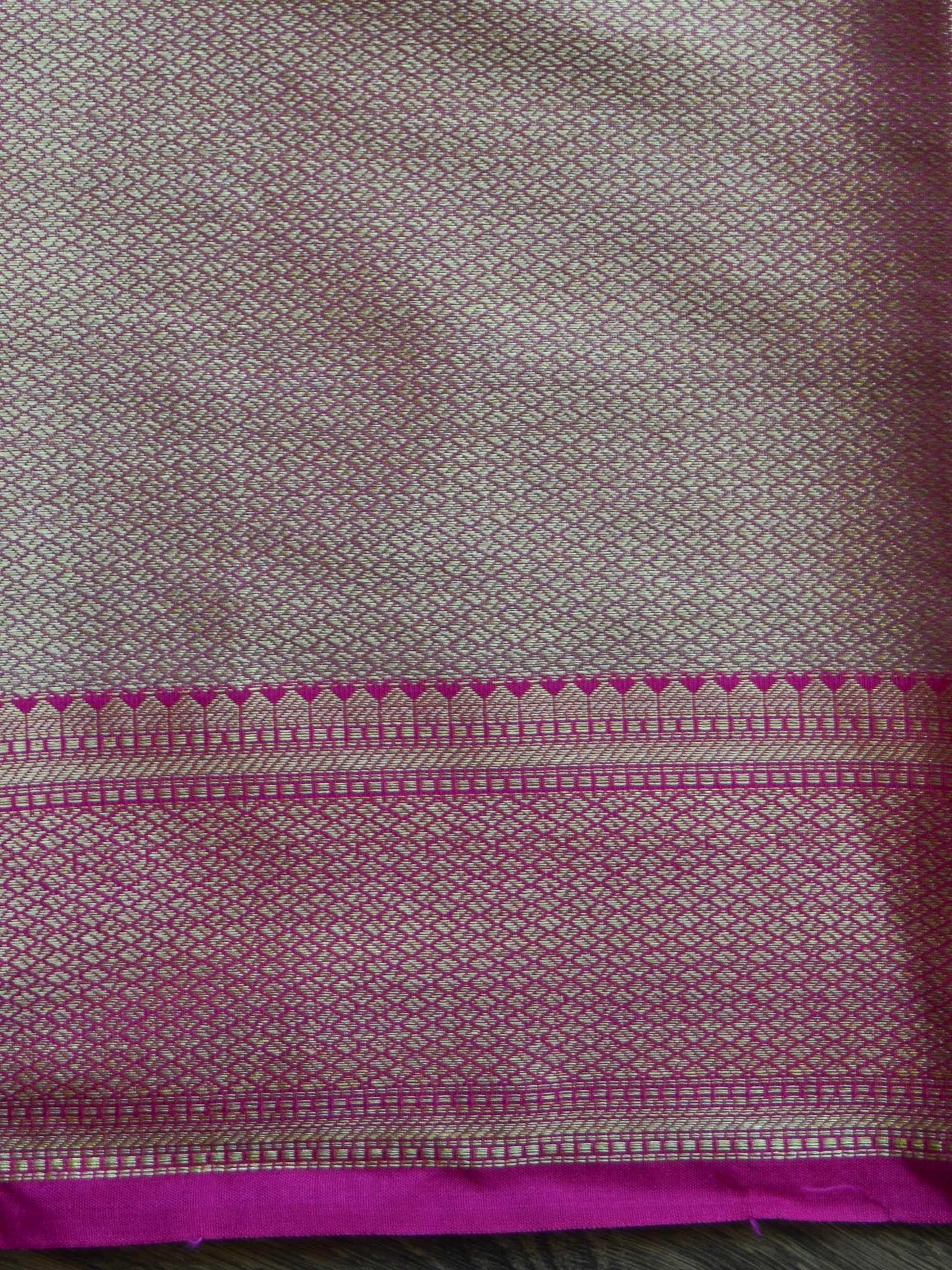 Banarasee Cotton Silk Saree With Resham & Zari Leaf Buta & Border-Sky Blue