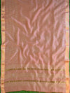 Maheshwari Silk Salwar Kameez Fabric & Dupatta With Bagru Hand-Print-Peach & wine