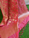 Banarasee Art Silk Dupatta Jaal Design-Peach