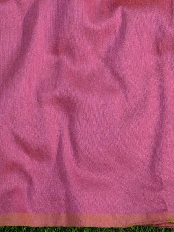 Banarasee Kota Doria Hand-Embroidered Salwar Kameez Dupatta Set-Pink