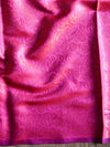 Kanjivaram Handwoven Semi Silk Saree With Jaal & Zari Border Design-Pink
