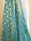 Banarasee Art Silk Dupatta Jaal Design-Green