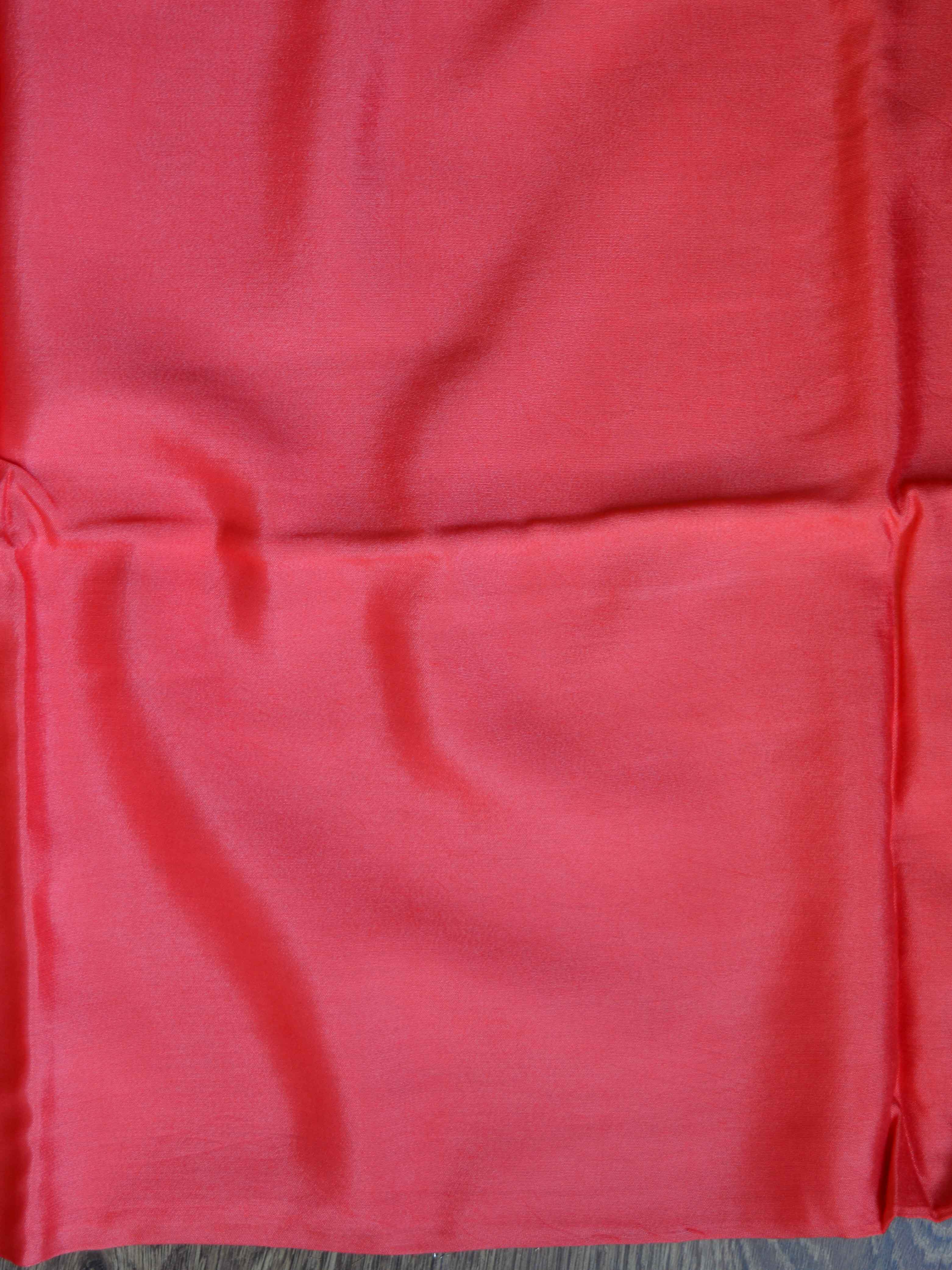 Banarasee Handloom Chanderi Cotton Zari Work Salwar Kameez Dupatta Set-Peach