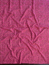 Handloom Mul Cotton Handblock Printed Suit Set With Chiffon Dupatta-Pink & Green