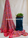 Banarasee Soft Chiffon Saree With Floral Jaal Design-Pink