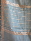 Banarasee Handloom Chanderi Cotton Zari Work Salwar Kameez Dupatta Set-Pastel Green