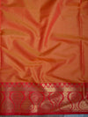 Banarasee Handloom Linen Silk Mix Antique Zari Buta Saree-Yellow