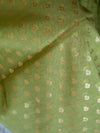 Banarasee Handloom Chanderi Cotton Zari Work Salwar Kameez Dupatta Set-Green