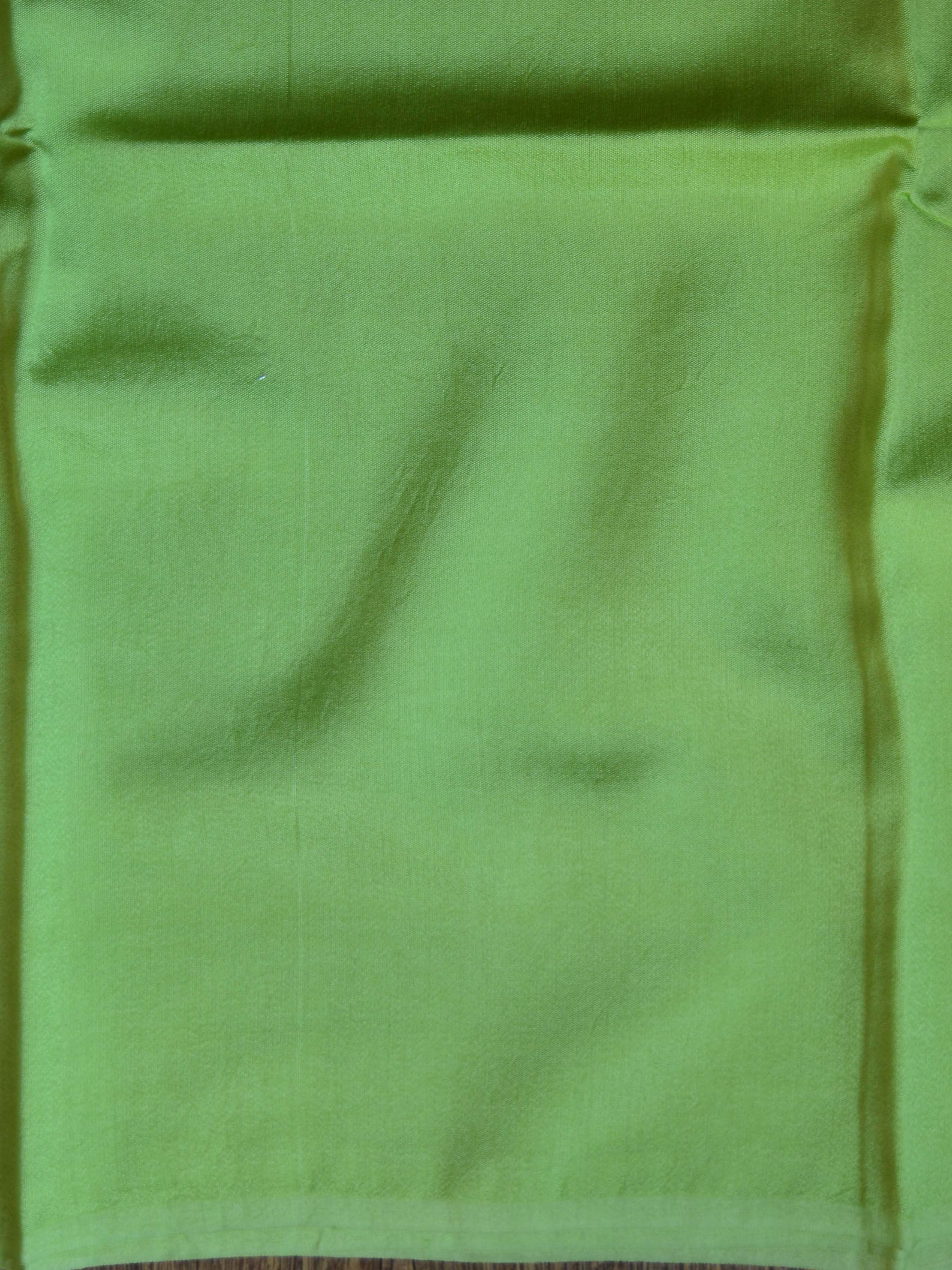 Banarasee Handloom Chanderi Cotton Zari Work Salwar Kameez Dupatta Set-Green