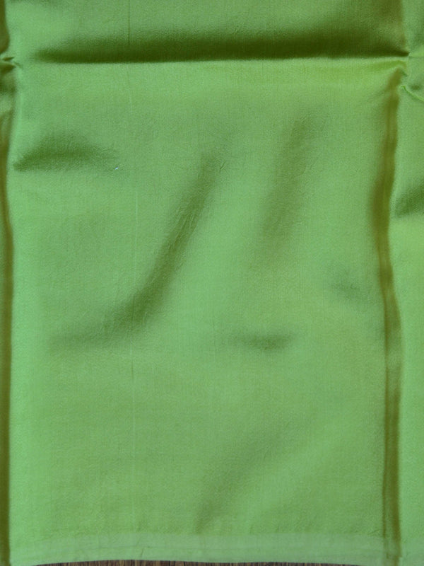Banarasee Handloom Chanderi Cotton Zari Work Salwar Kameez Dupatta Set-Green