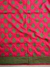 Banarasee Salwar Kameez Soft Cotton Resham Buti Fabric With Dupatta-Red & Violet