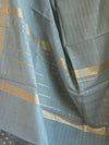 Banarasee Handloom Chanderi Cotton Zari Work Salwar Kameez Dupatta Set-Grey