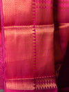 Kanjivaram Handwoven Semi Silk Saree With Jaal & Zari Border Design-Pink