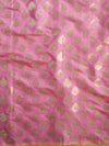 Banarasee Chanderi Cotton Buta Design Salwar Kameez Fabric With Contrast Dupatta-Purple & Pink