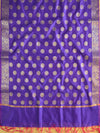 Banarasee Chanderi Cotton Buta Design Salwar Kameez Fabric With Contrast Dupatta-Purple & Pink