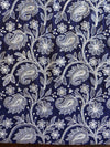 Banarasee Kota Doria Hand-Embroidered Salwar Kameez Dupatta Set-Blue