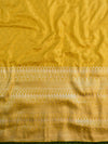 Banarasee Self-Weaving Semi Silk Salwar Kameez Set With Hand-Work Dupatta-Mustard Yellow