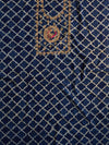 Pure Handloom Mul Cotton Bagru Block Print Gotapatti Suit Set-Blue