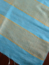 Bhagalpur Handloom Art Silk Embroidery Work Saree-Blue