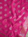 Banarasee Chanderi Cotton Buta Design Salwar Kameez Fabric With Contrast Dupatta-Pink & Orange