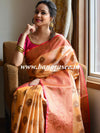 Banarasee Handwoven Antique Zari Buta & Border Saree Zari-Orange