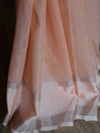 Banarasee Silk Cotton Mix Saree With Mirror Work-Peach