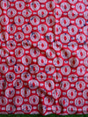 Handloom Mul Cotton Handblock Printed Salwar Kameez With Chiffon Dupatta-Red & Blue