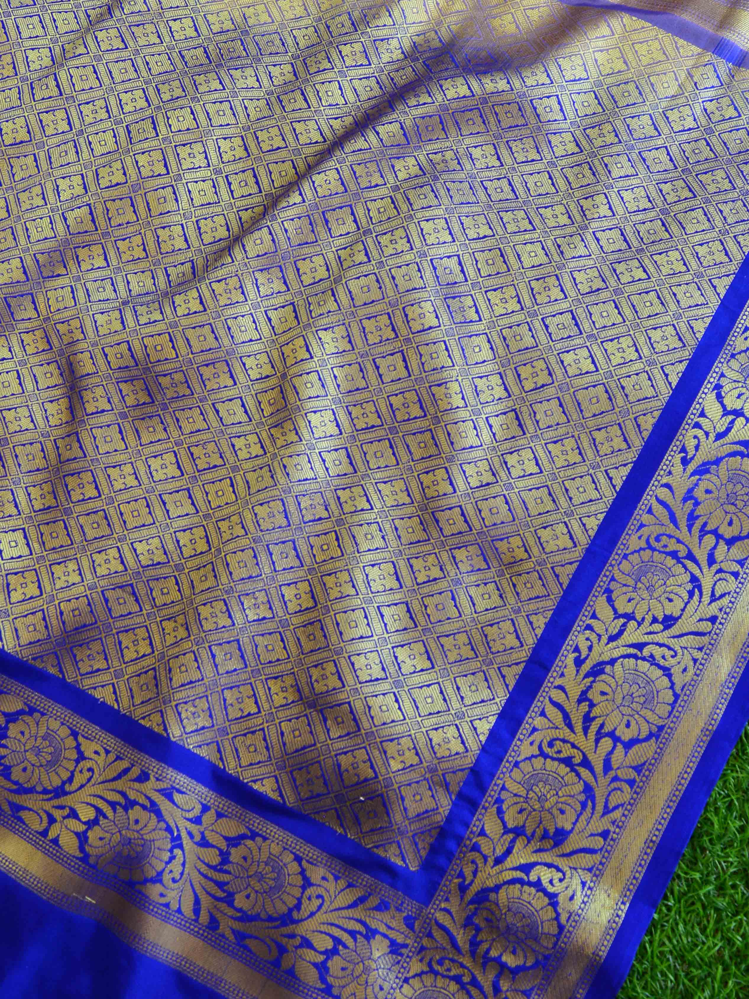 Banarasee Handwoven Semi Silk Saree With Zari Buta Design & Floral Border-Baby Pink