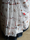 Handloom Mul Cotton Block Print Saree-White