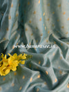 Banarasee Zari Buti Chanderi Fabric-Pastel Green
