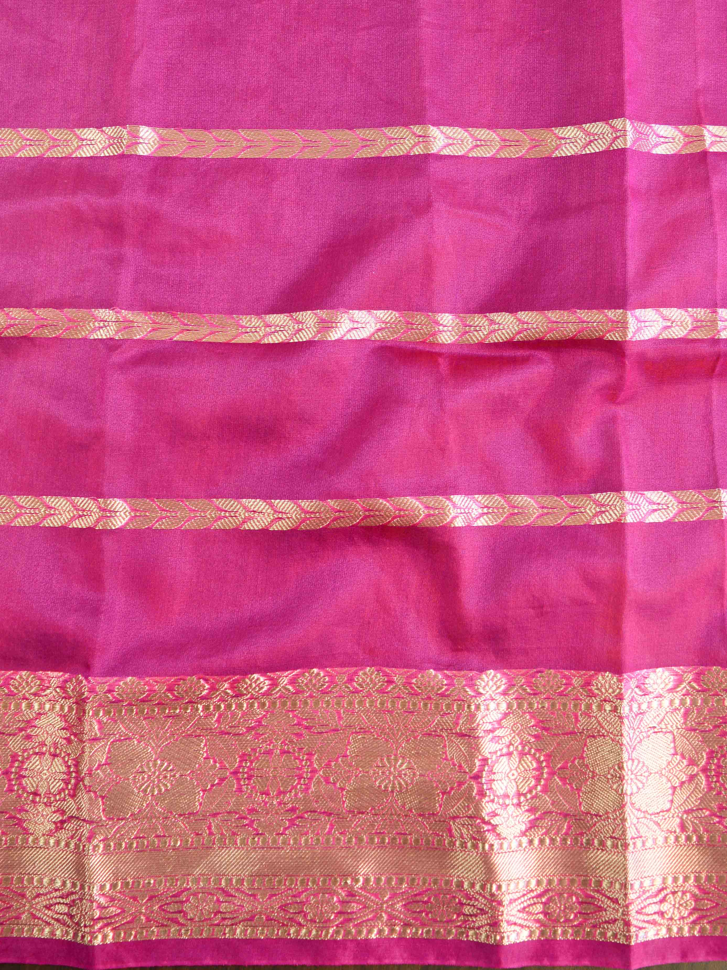 Banarasee Organza Silk Mix Saree With Shibori Dye & Zari Border-Multicolor