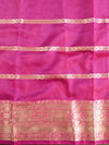 Banarasee Organza Silk Mix Saree With Shibori Dye & Zari Border-Multicolor