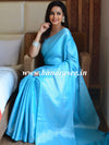 Kanjivaram Art Silk Saree With Silver Zari Jaal Design-Sky Blue