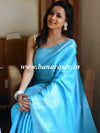 Kanjivaram Art Silk Saree With Silver Zari Jaal Design-Sky Blue