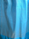 Kanjivaram Art Silk Saree With Silver Zari Jaal Design-Sky Blue