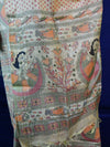 Pure Handloom Khadi Cotton Madhubani Print Salwar Kameez Dupatta Set-Yellow