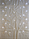 Banarase Kota Doria Heavy Hand-Embroidered Salwar Kameez Dupatta Set-Beige
