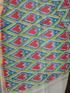 Banarasee Hand-Block Printed Chanderi Salwar Kameez Dupatta Fabric-White