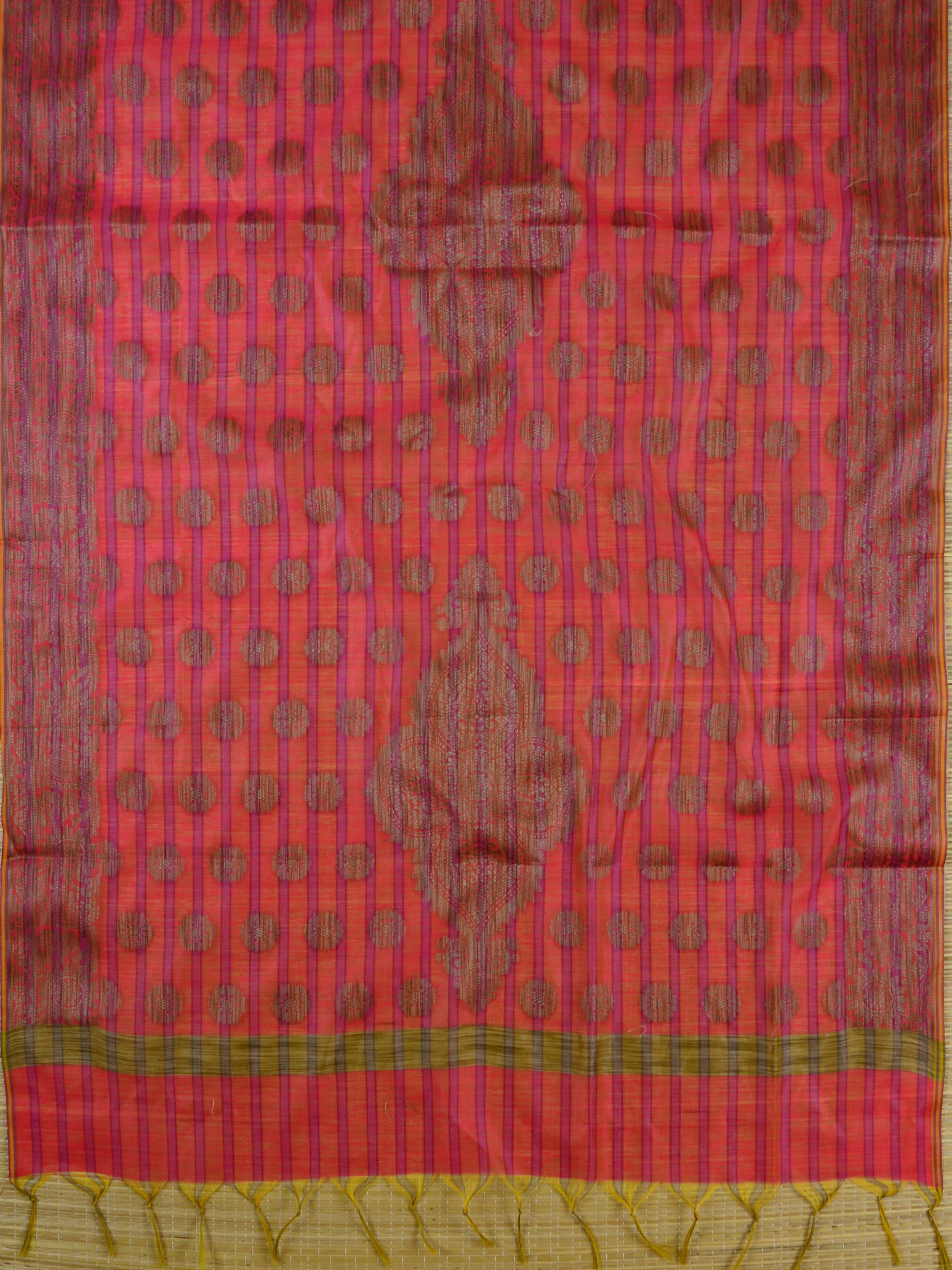 Banarasee Cotton Mix Ghichha Work Salwar Kameez Fabric With Dupatta-Pink