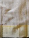Banarasee Cotton Silk Saree With Embroidered Buta & Zari Border-Peach