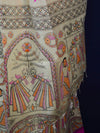 Pure Handloom Khadi Cotton Madhubani Print Salwar Kameez Dupatta Set-Beige