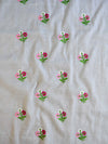 Banarasee Kota Doria Hand-Embroidered Salwar Kameez Dupatta Set-White