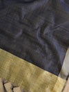 Banarasee Cotton Silk Salwar Kameez Ghichha Leaf Buti Fabric & Dupatta-Pink & Black