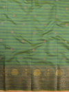 Banarasee Cotton Mix Ghichha Work Salwar Kameez Fabric With Dupatta-Green