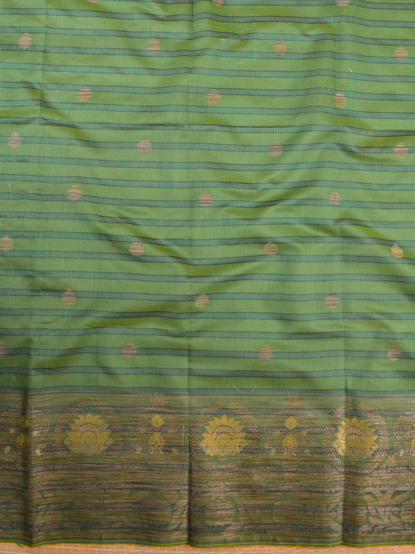 Banarasee Cotton Mix Ghichha Work Salwar Kameez Fabric With Dupatta-Green