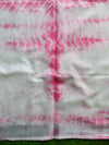 Bhagalpur Handloom Pure Linen Cotton Hand-Dyed Shibori Pattern Saree-Pink