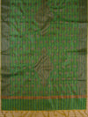 Banarasee Cotton Mix Ghichha Work Salwar Kameez Fabric With Dupatta-Green