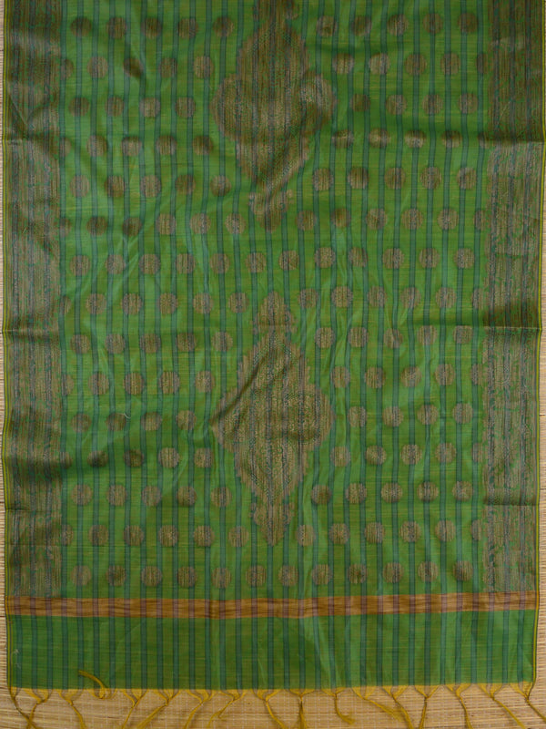 Banarasee Cotton Mix Ghichha Work Salwar Kameez Fabric With Dupatta-Green